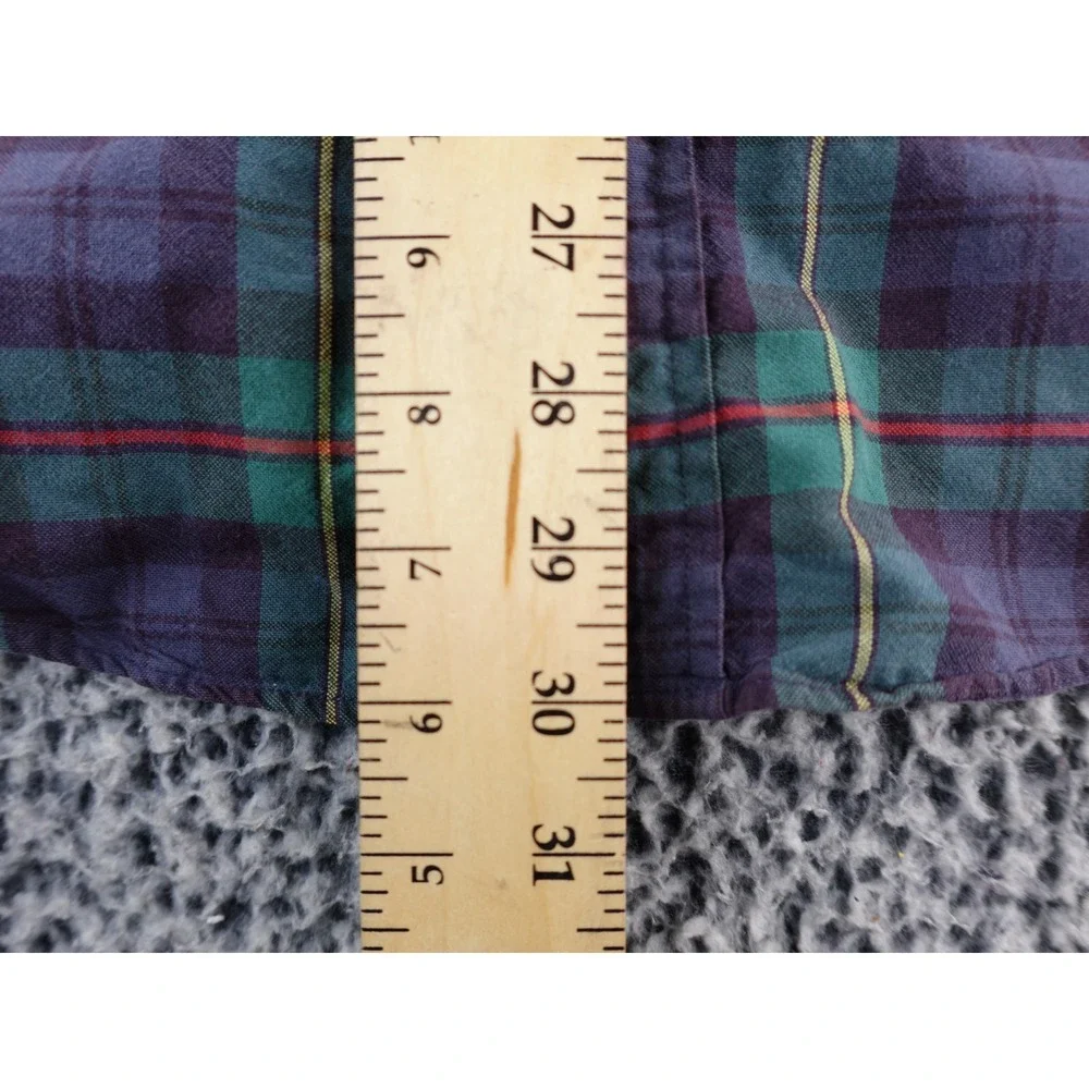 J.‎ Crew Oxford Plaid Button Down Shirt Long Sleeve Men's Size M Blue Green Red